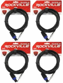 Спикерный кабель Rockville RCTS1610 Black 3 м (4 штуки)