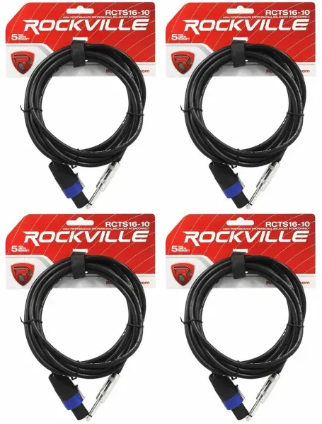 Спикерный кабель Rockville RCTS1610 Black 3 м (4 штуки)