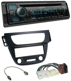 Автомагнитола Kenwood Bluetooth USB CD MP3 DAB для Renault Megane 3 2009–2014, черная