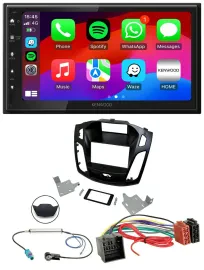 Kenwood MP3 USB DAB 2DIN Bluetooth Autoradio für Ford Focus ab 2018 schwarz