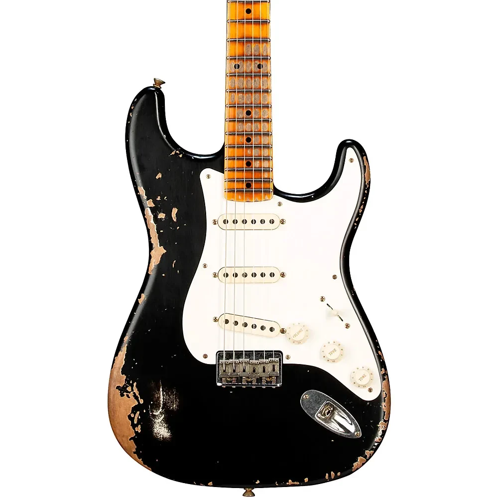 Fender Custom Shop 1956 Hardtail Stratocaster Heavy Relic Electric Guitar Black
