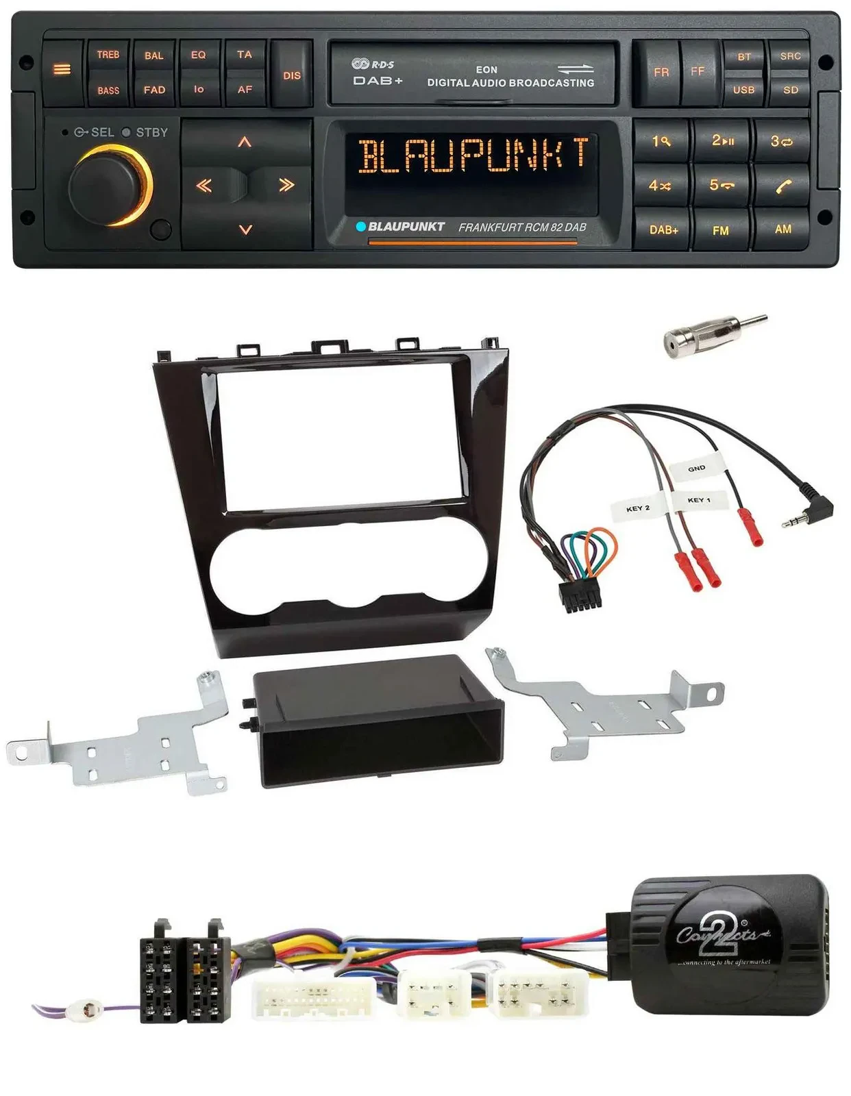 Blaupunkt USB DAB SD Lenkrad Bluetooth Autoradio für Subaru Forester ab 2015