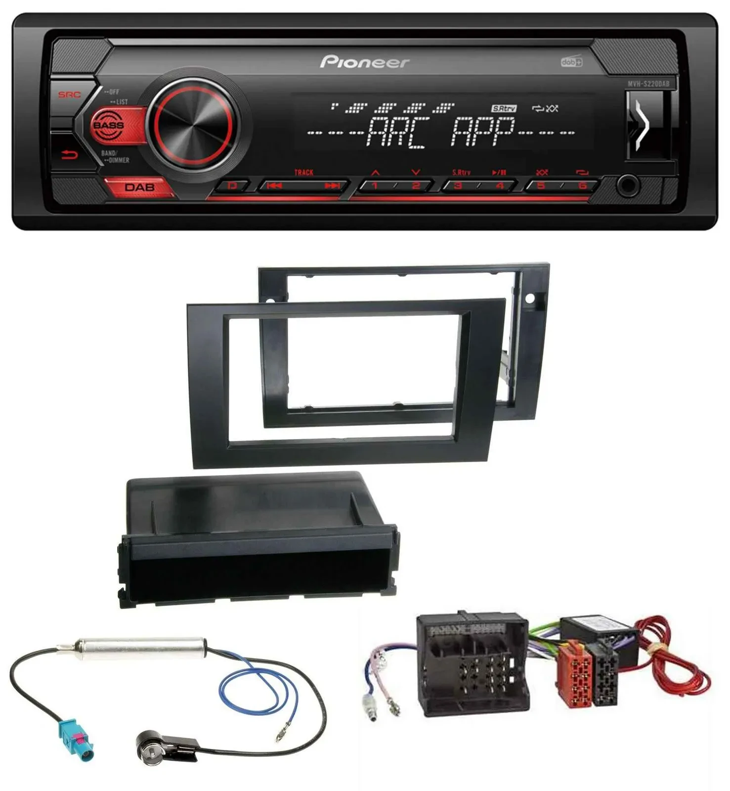 Pioneer DAB 1DIN MP3 AUX USB Autoradio für Audi A4 B7 04-08 Symphony Aktivsystem