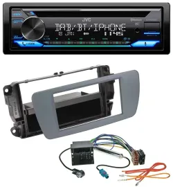 JVC Bluetooth MP3 USB DAB CD Autoradio für Seat Ibiza (ab 08) conemaragrau
