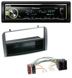 Автомагнитола Pioneer DAB, CD, USB, MP3, AUX для Alfa Romeo 147/GT, антрацит, с карманом