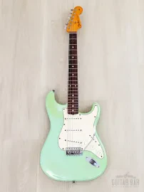 Электрогитара Fender American Vintage 1962 Stratocaster SSS Surf Green w/case USA 2001