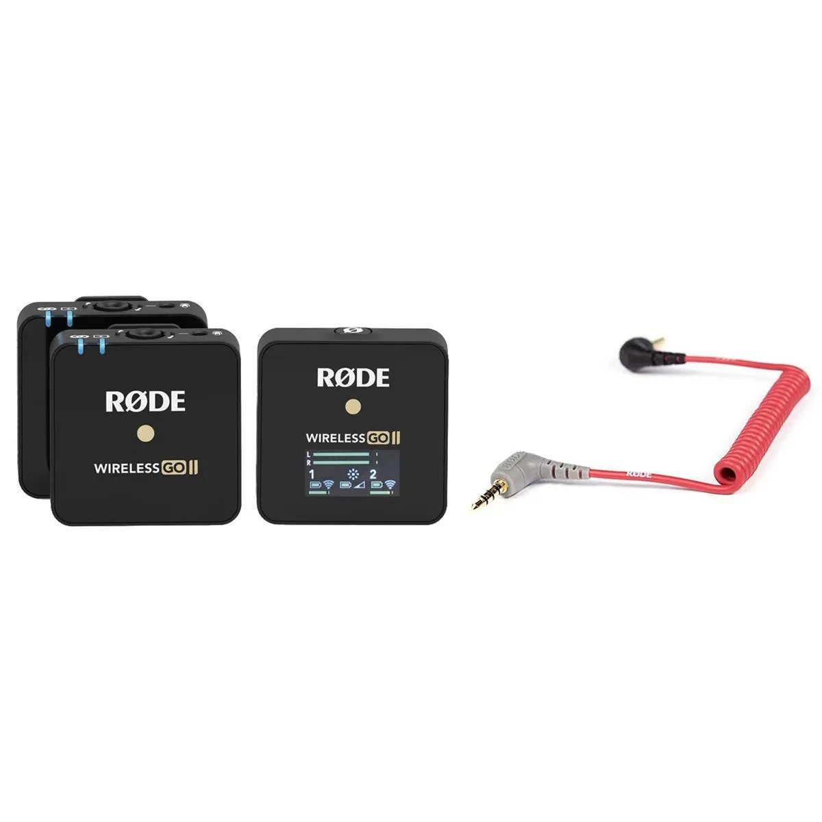 Rode Mic Wireless GO II Compact Microphone System w/2x Tx  1x Rx W/Rode Cable