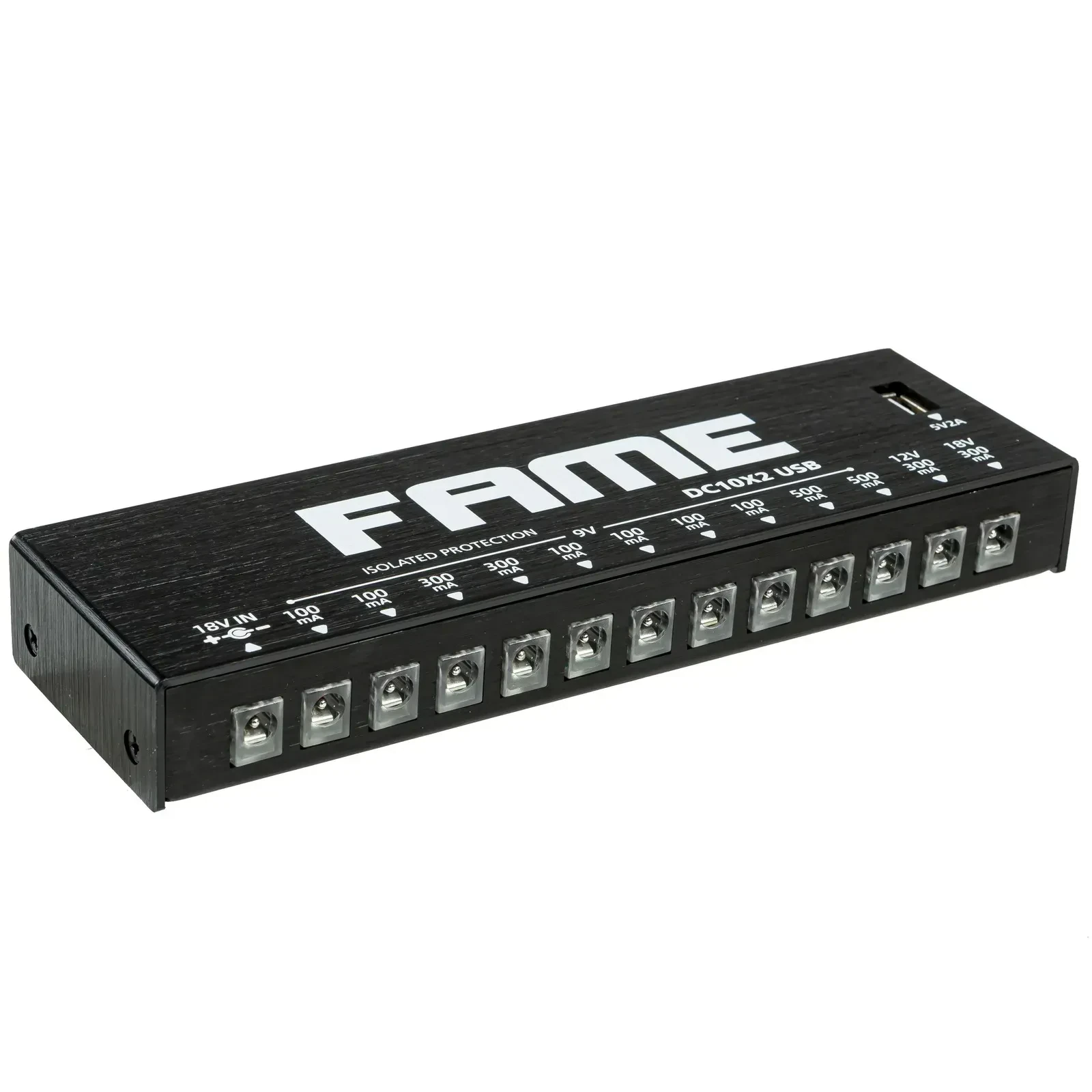 Блок питания для гитарных педалей Fame Audio DC10x2USB