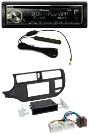 Pioneer MP3 USB CD DAB AUX Autoradio für Kia Rio (UB 2011-2014) schwarz