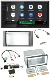 Kenwood DAB Bluetooth USB Lenkrad 2DIN Autoradio für Ford Kuga 2008-2012 silber