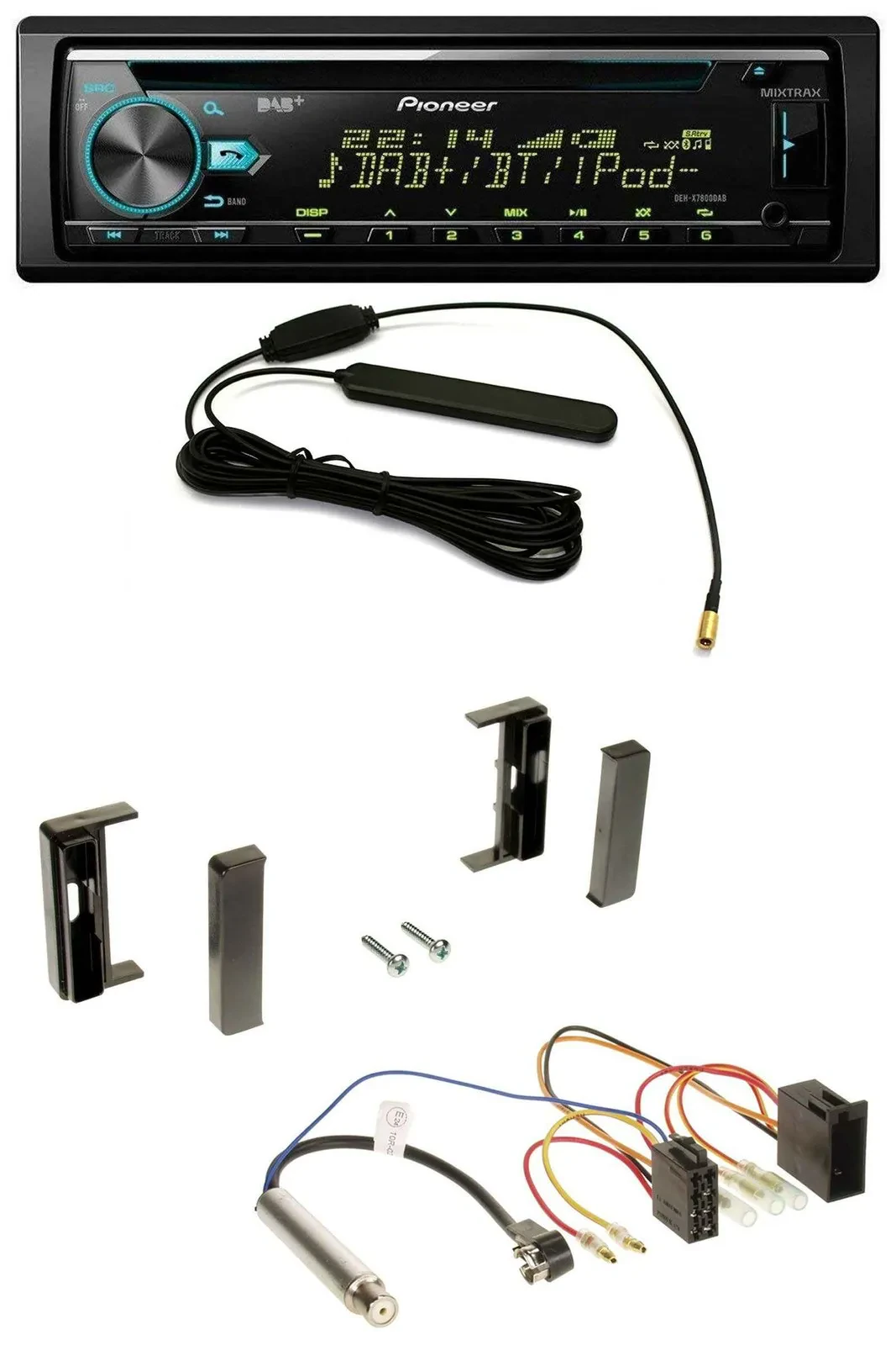 Pioneer CD MP3 AUX DAB USB Autoradio für Audi TT (1998-2006) - ISO