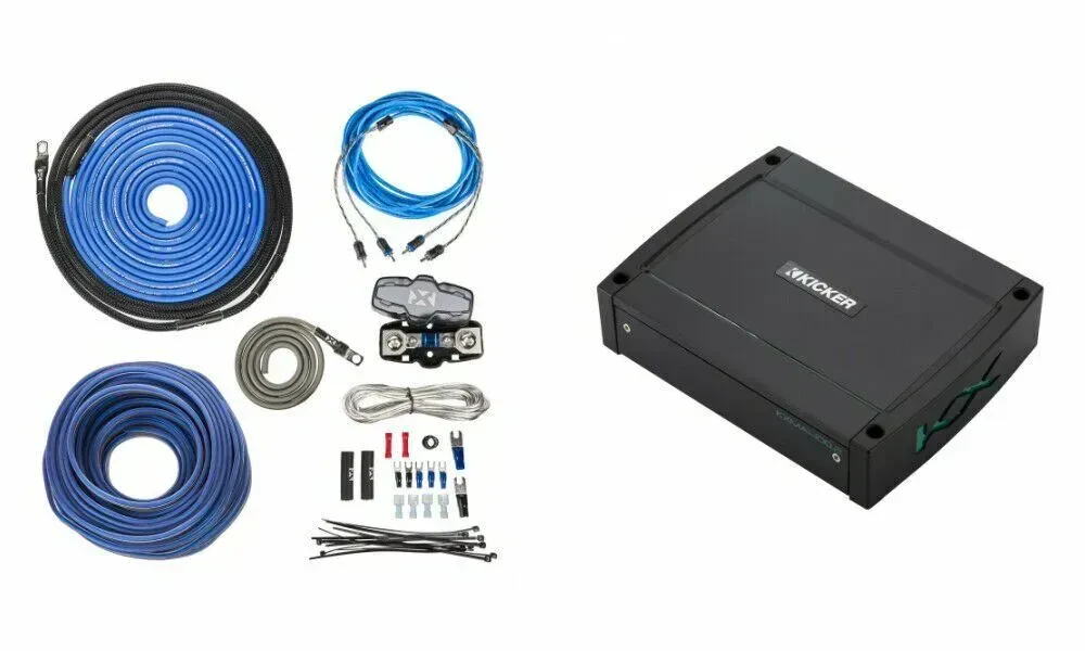 Усилитель мощности для морского применения Kicker 48KXMA4002 2-канальный, класс D, 400W с набором проводки 8 AWG