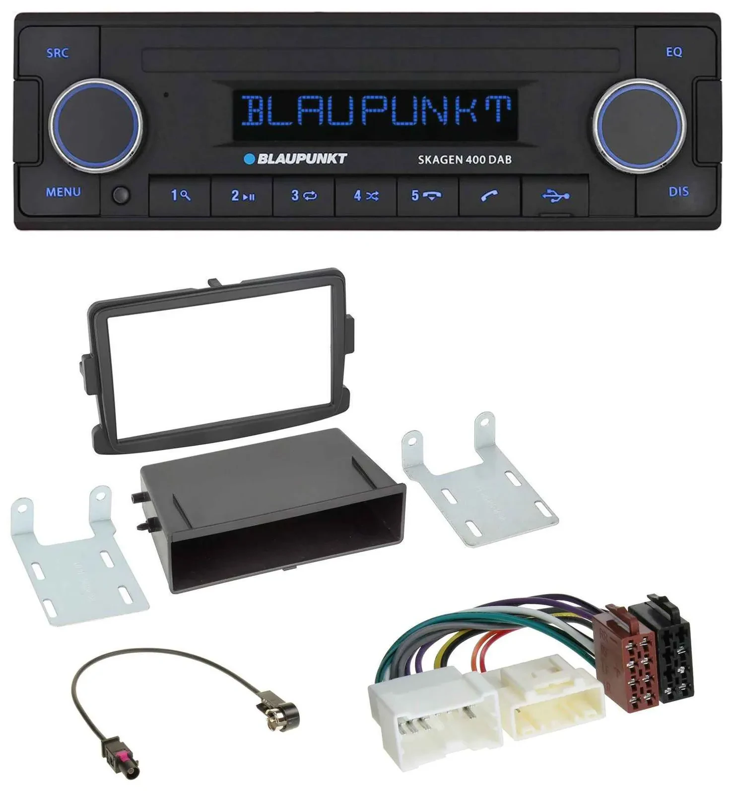 Blaupunkt DAB USB Bluetooth MP3 Autoradio für Dacia Dokker, Duster, Lodgy