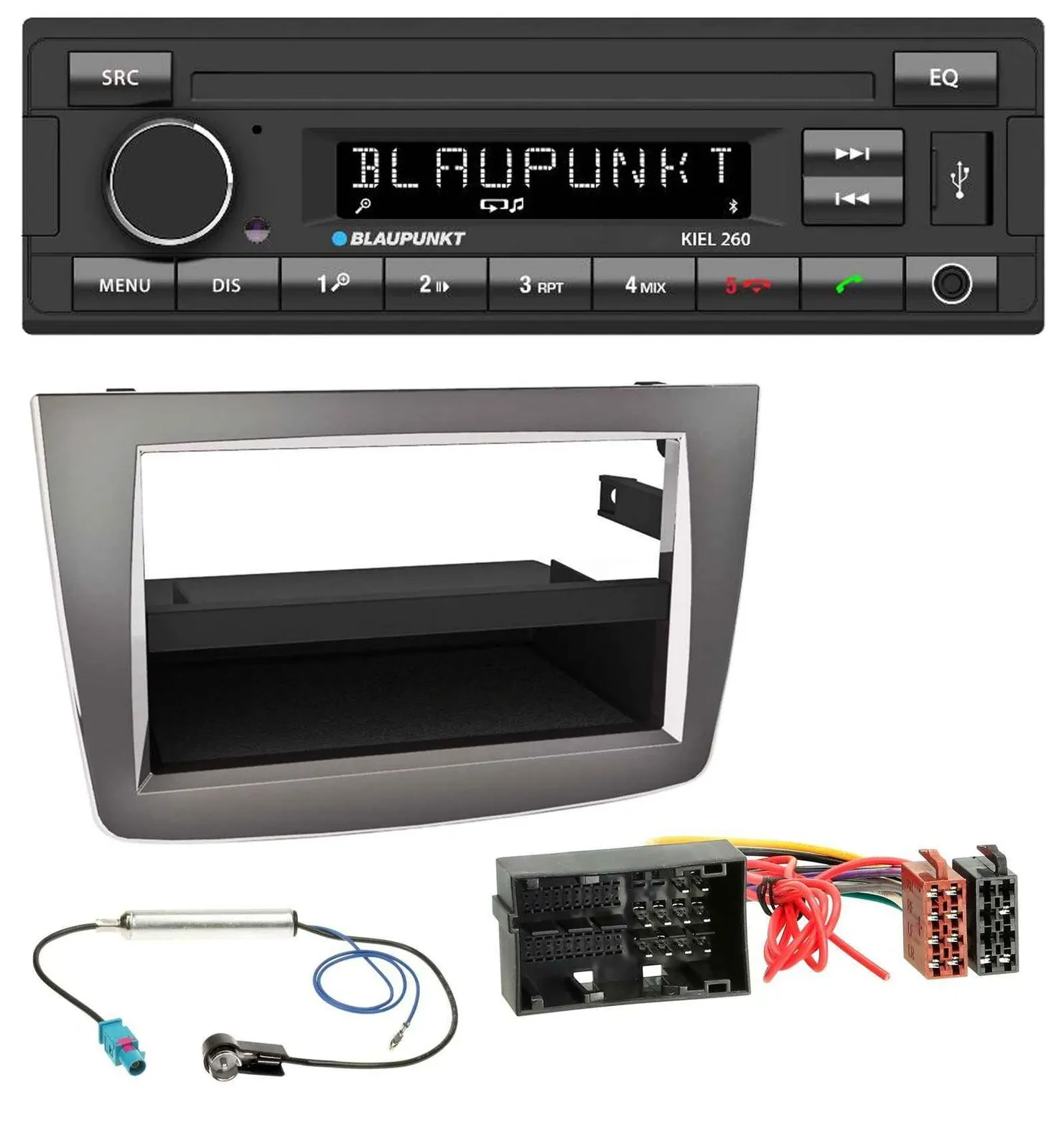 Автомагнитола Blaupunkt 955 для Alfa Romeo MiTo с 2014 года, USB, DAB, Bluetooth, MP3, серебристая