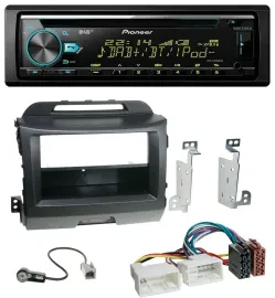 Pioneer DAB MP3 CD USB Bluetooth Autoradio für Kia Sportage 3 SL 10-15 schwarz