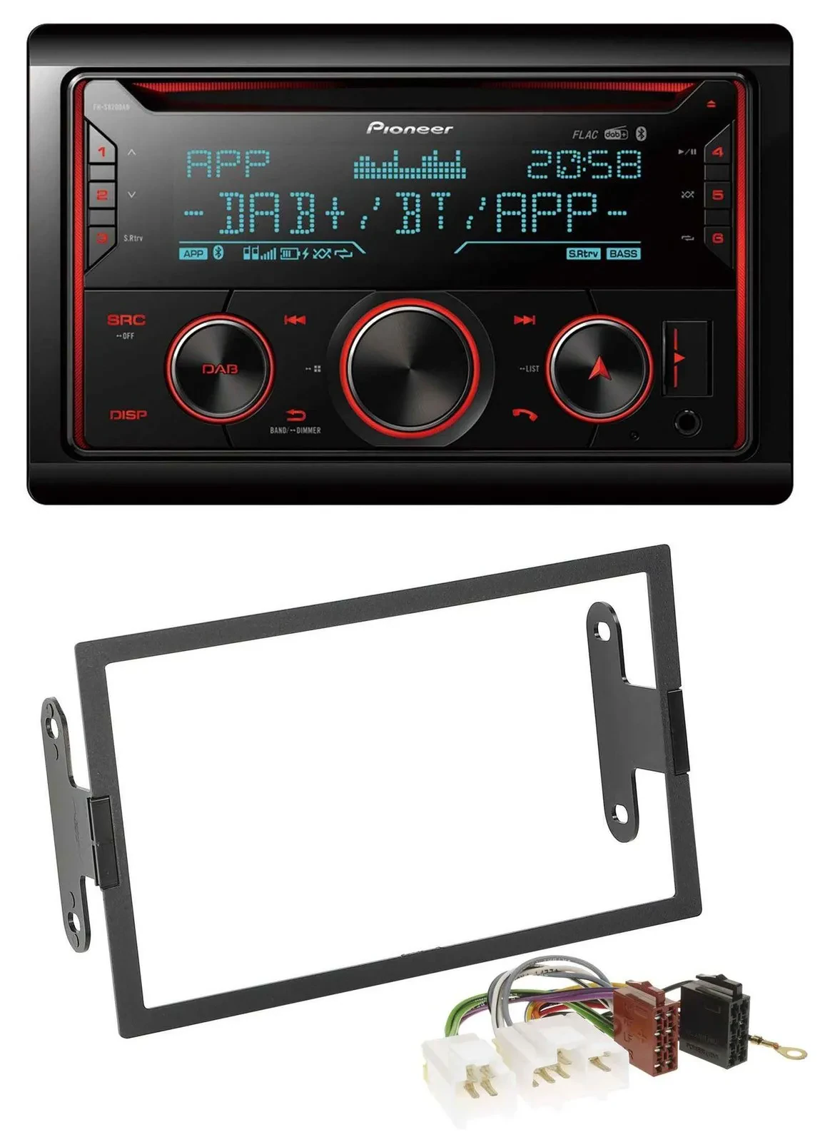 Автомагнитола для Nissan Pathfinder/Quest/Sentra Pioneer 2-DIN DAB Bluetooth USB CD MP3