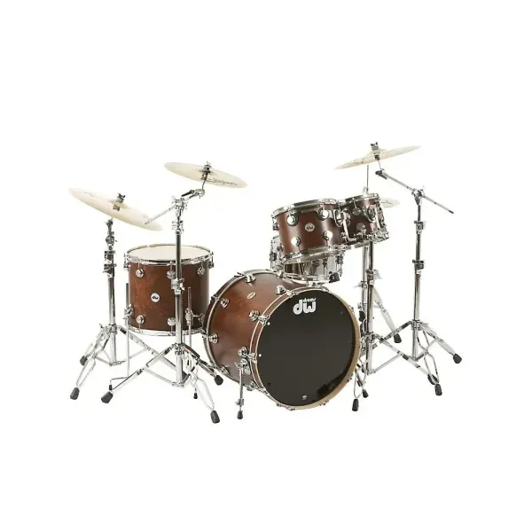 DW Collector's Series 4-Piece Shell Pack Walnut Chrome Hardware