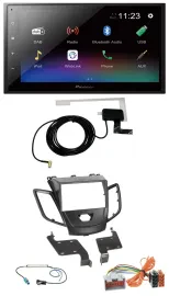 Pioneer DAB MP3 Bluetooth 2DIN USB Autoradio für Ford Fiesta 08-10 schwarz
