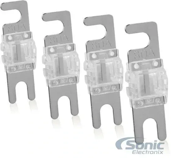 4-Pack of Belva BMANL80 80 Amp Nickel-Plated MANL Fuse