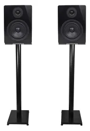 Pair Rockville APM5B 5.25" 250w Powered USB Studio Monitor Speakers+37" Stands