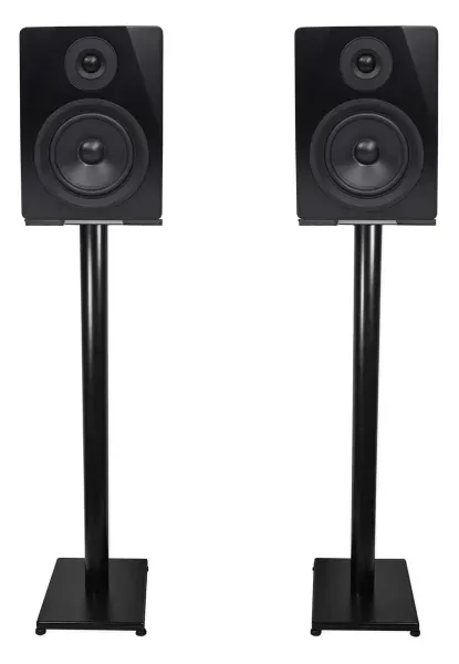 Pair Rockville APM5B 5.25" 250w Powered USB Studio Monitor Speakers+37" Stands