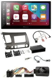 Автомагнитола для Honda Civic 2006–2010 Hybrid Pioneer 2 DIN DAB Bluetooth USB с поддержкой кнопок на руле