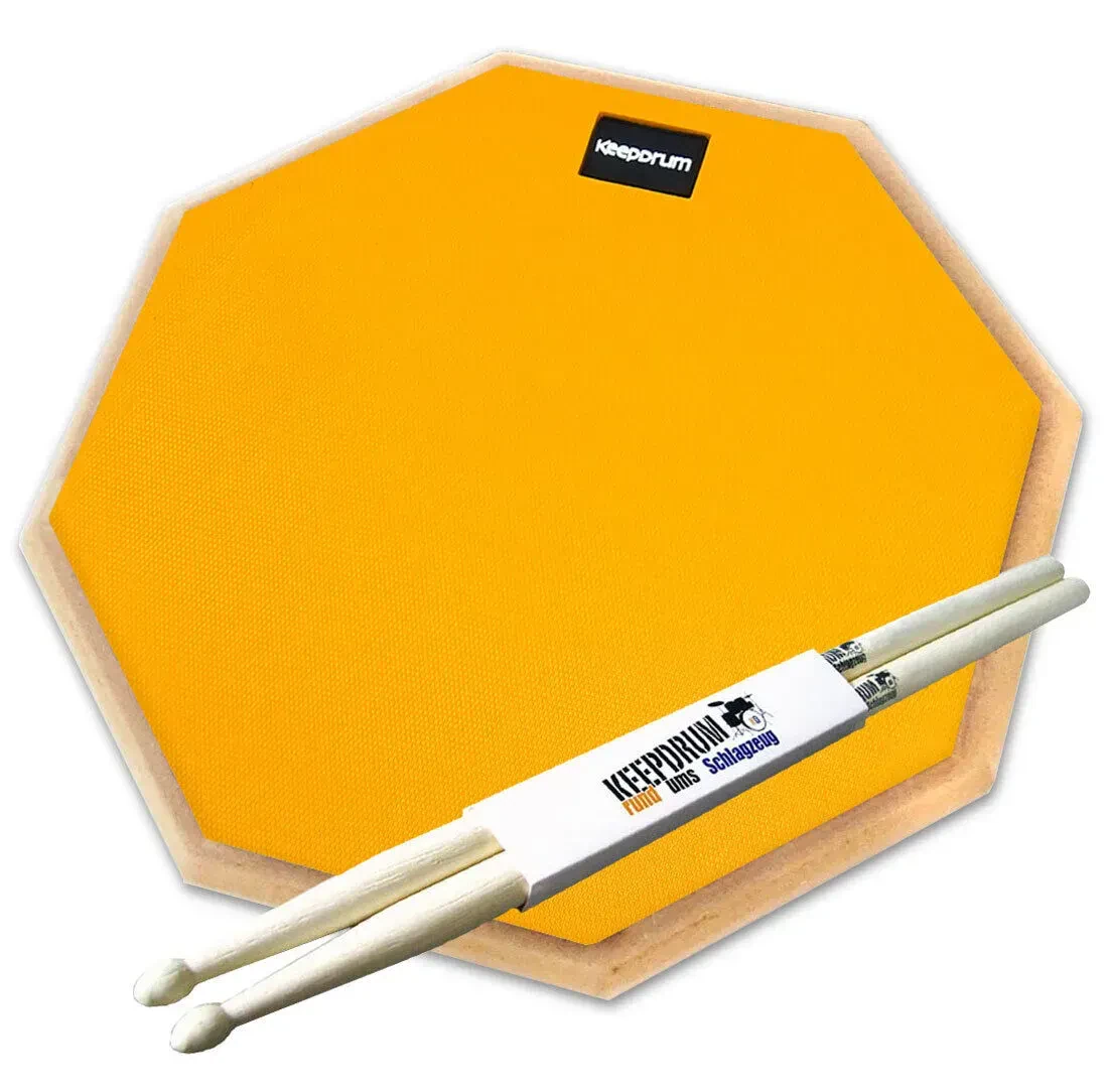 Пэд тренировочный keepdrum DPOR12 Orange с палочками