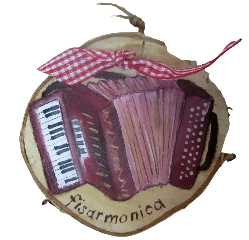 Миниатюра на спилах Ч/ЧЕТВЕРТИ "Аккордеон Fisarmonica"