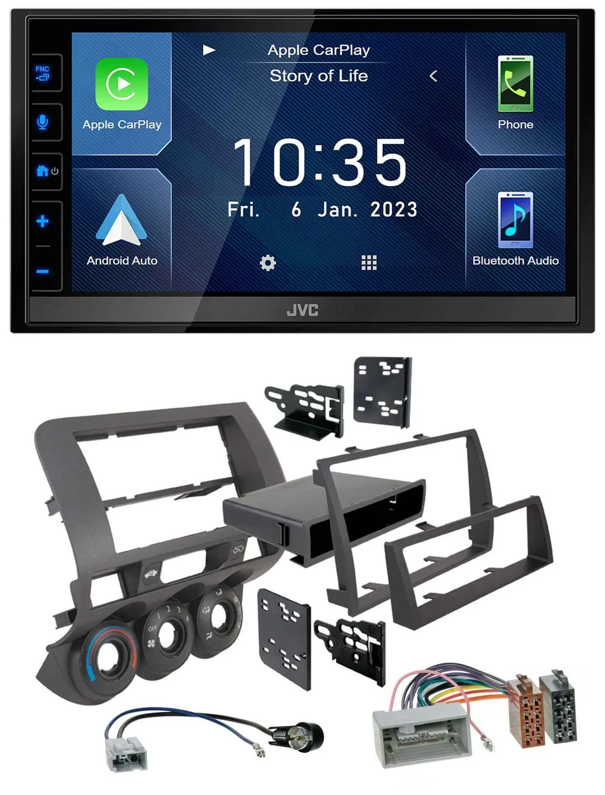 JVC DAB Bluetooth MP3 USB 2DIN Autoradio für Honda Fit 06-07 nur US-Importe