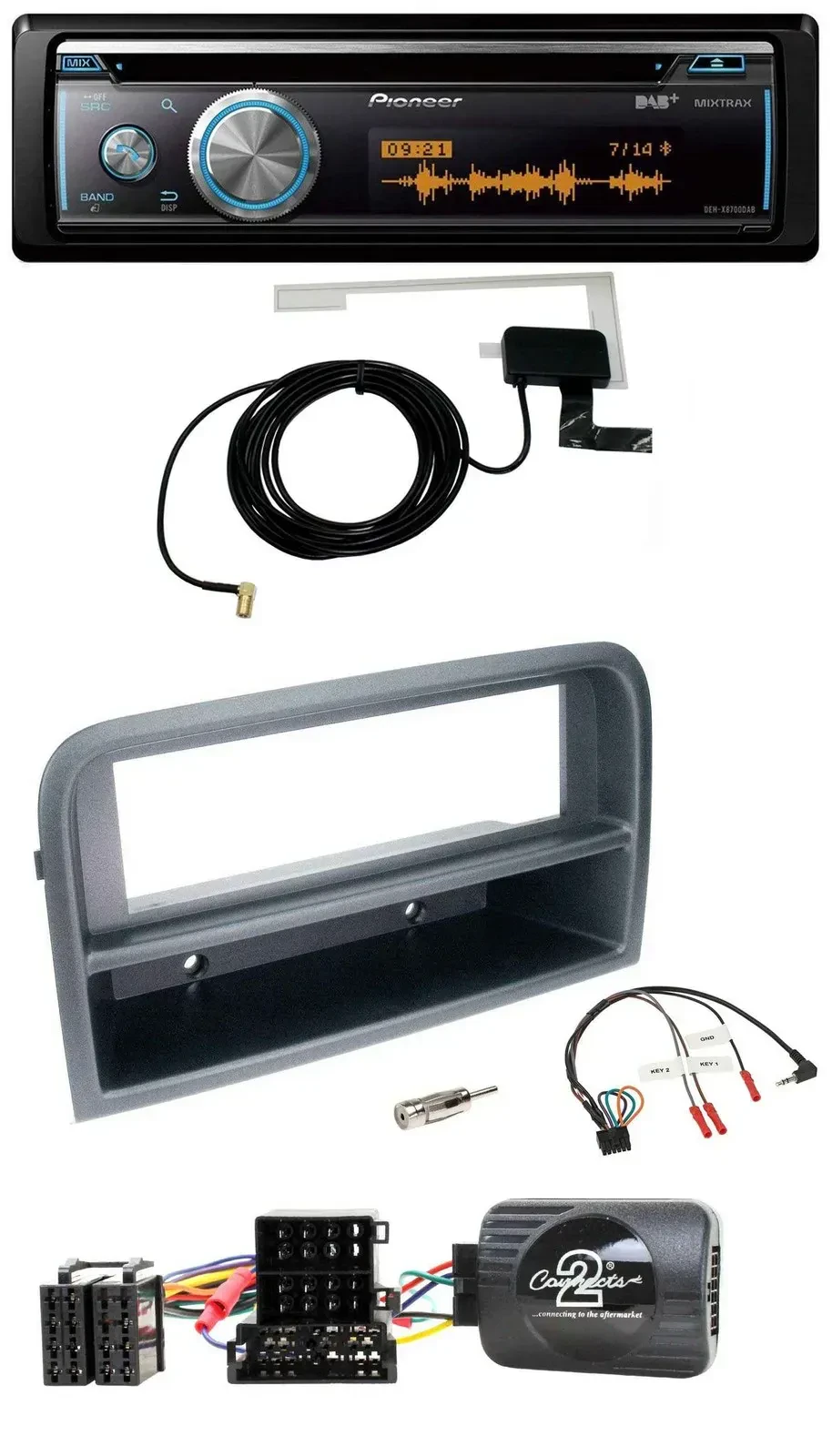 Автомагнитола Pioneer Bluetooth DAB, USB, CD для Fiat Croma (2005–2010)