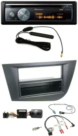 Pioneer CD USB Bluetooth DAB Lenkrad Autoradio für Seat Leon 2005-2010 schwarz