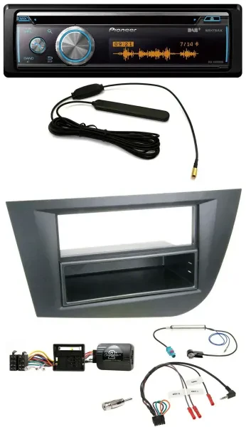Pioneer CD USB Bluetooth DAB Lenkrad Autoradio für Seat Leon 2005-2010 schwarz