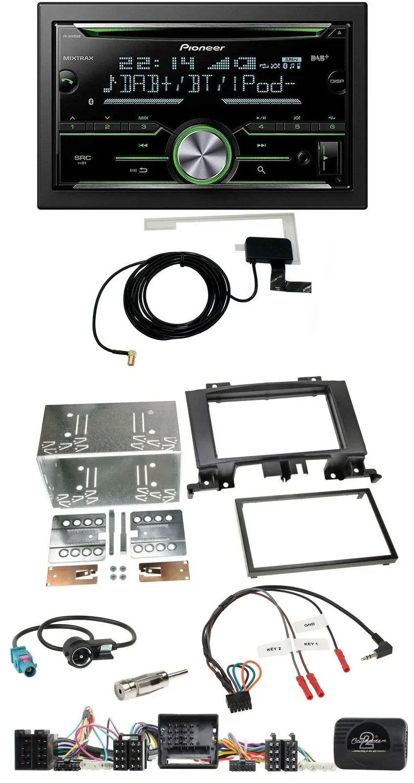 Автомагнитола для Mercedes Sprinter Pioneer 2DIN, CD/USB, Bluetooth, DAB, поддержка управления на руле