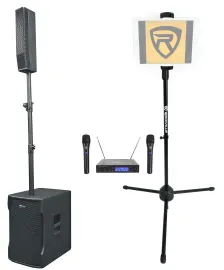 Портативная акустическая система Rockville Titan Column 12 Black с аксессуарами