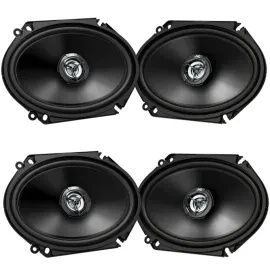 (2-Pairs) JVC CS-DR6821 180W 6x8" 2-Way Coaxial Car Speakers
