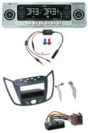 Dietz DAB USB MP3 Bluetooth Autoradio für Ford C-Max / Kuga - dunkelgrau