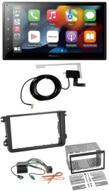 Автомагнитола Pioneer 2DIN Bluetooth DAB USB для Skoda Fabia/Octavia II/Rapid