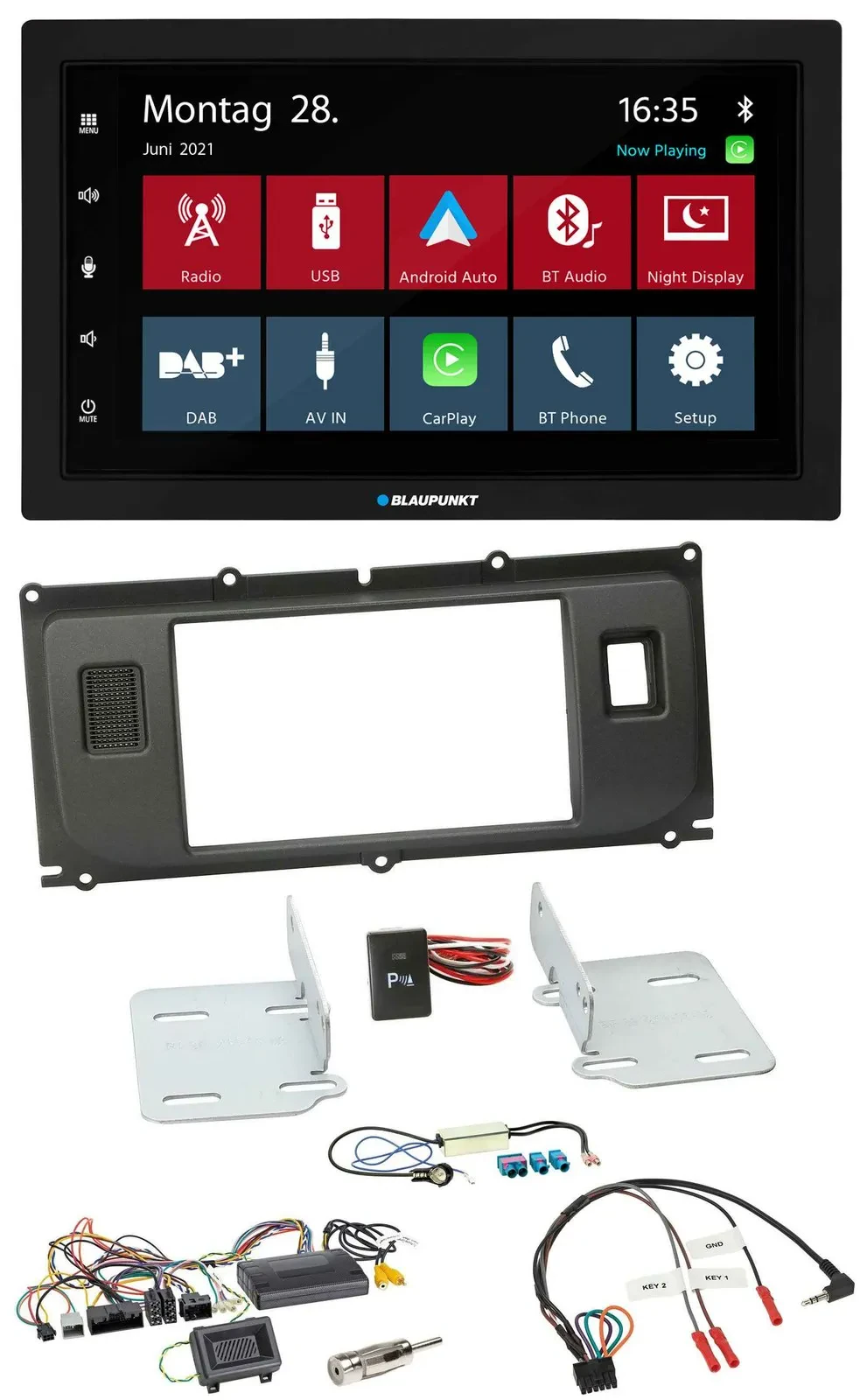 Автомагнитола для Land Rover Evoque 2011–2020 Blaupunkt 2DIN Bluetooth DAB USB