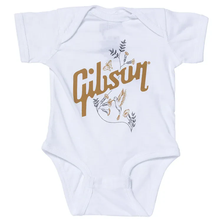 GIBSON Hummingbird Onesie (White) 3/6 Monate