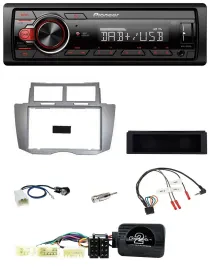 Автомагнитола Pioneer 1-DIN, DAB, USB, MP3, для Toyota Yaris 2007–2011, серебристая