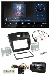 Kenwood Bluetooth 2DIN USB DAB Lenkrad Autoradio für Isuzu D-Max ab 12 dunkelgra