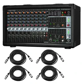 Микшер с усилителем Behringer PMP2000D EUROPOWER с кабелем