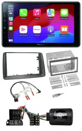 Pioneer Bluetooth 2DIN USB Lenkrad DAB Autoradio für Fiat Panda 2004-2007 grau