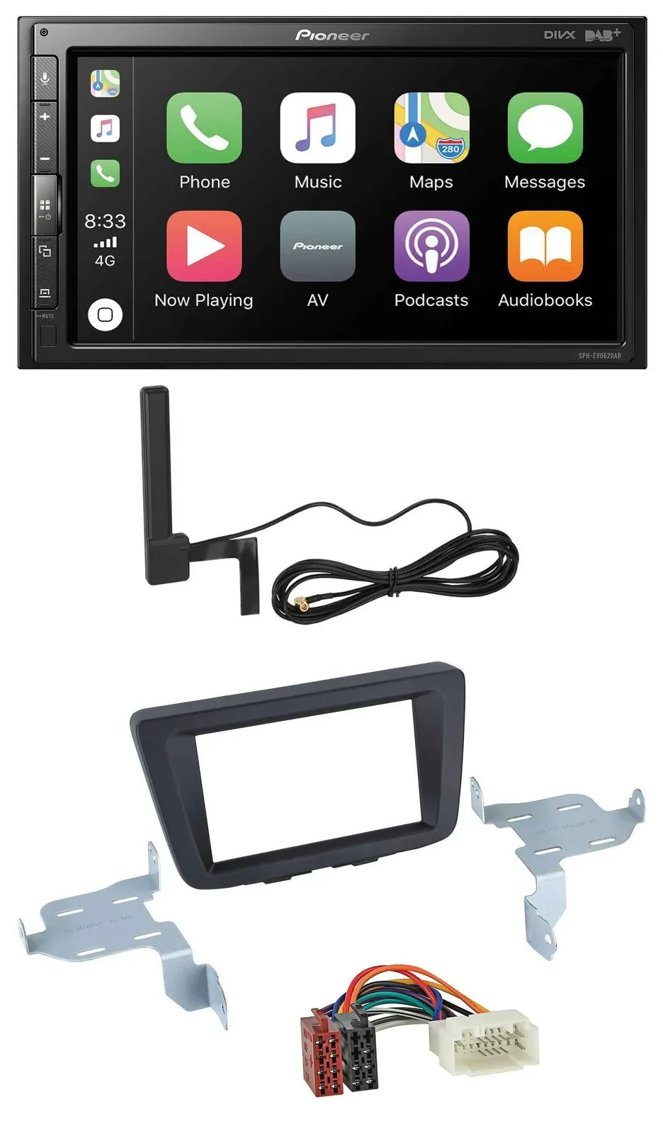 Автомагнитола Pioneer 2-DIN USB Bluetooth DAB MP3 для Suzuki Baleno EW (с 2016)