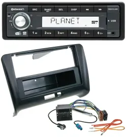 Автомагнитола Continental 1DIN MP3/AUX/USB/DAB для Audi TT (2006–2014), Quadlock