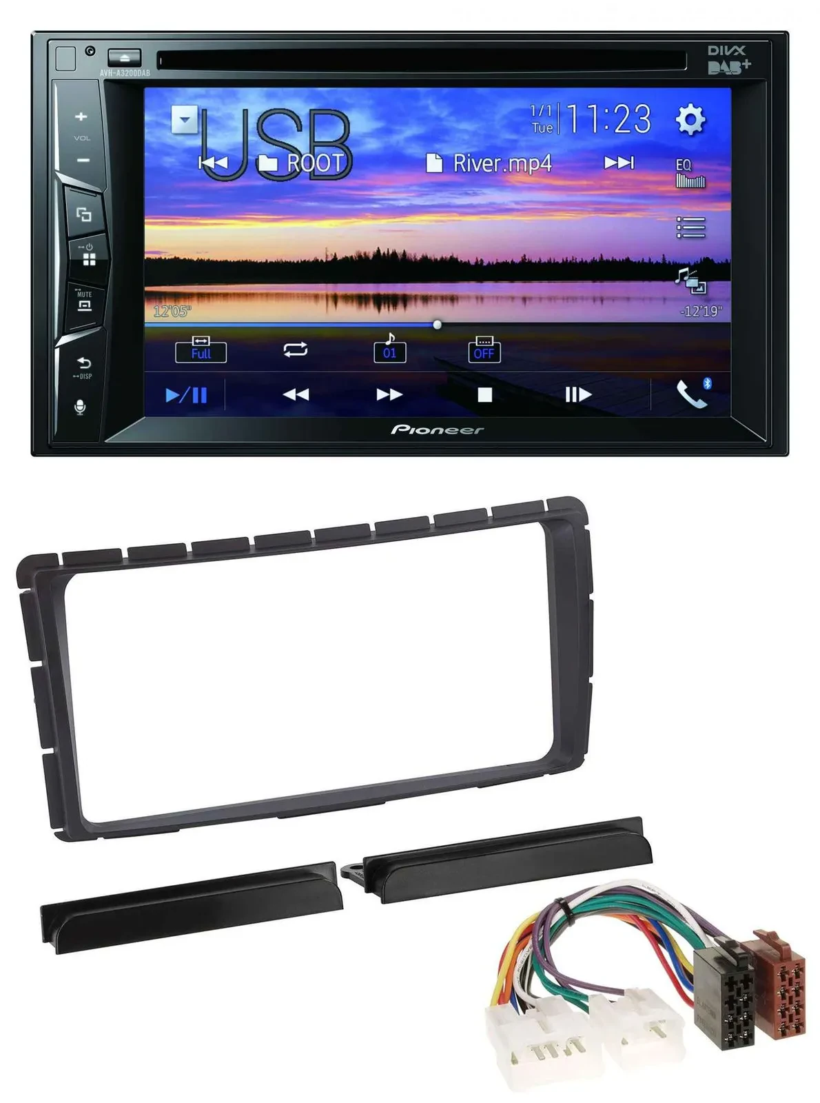 Pioneer Bluetooth 2DIN USB DVD DAB MP3 Autoradio für Toyota Hilux (ab 2011)