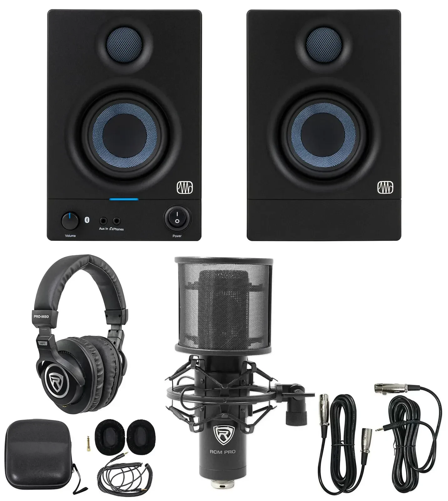 Активные студийные мониторы PreSonus Eris 3.5BT (2nd Gen) 3.5" Bluetooth (набор, пара) с микрофоном и наушниками