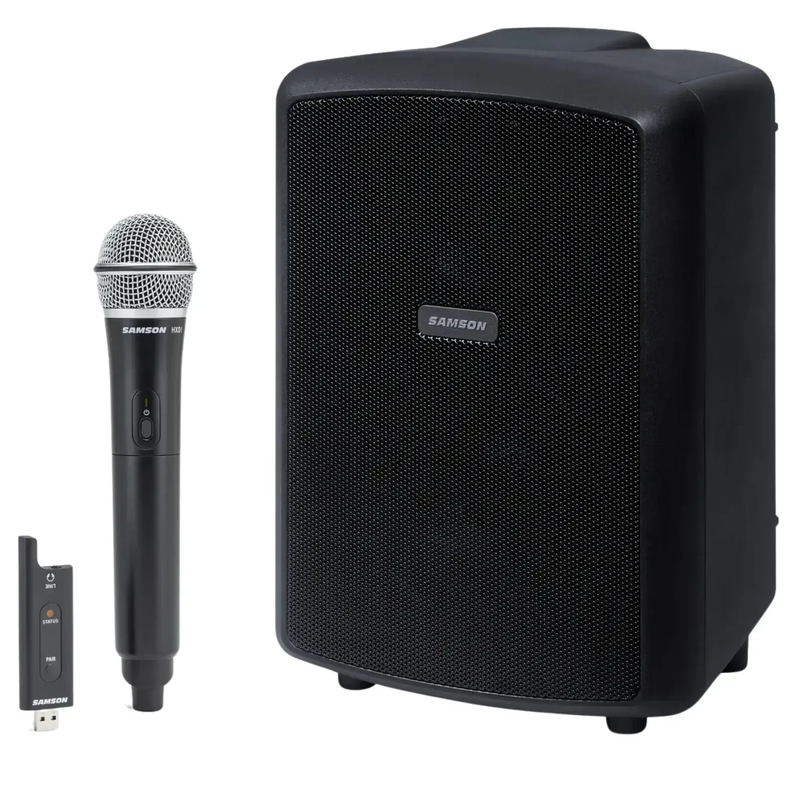 Портативная акустическая система Samson Expedition Explor 200W, с беспроводным микрофоном, аккумуляторная