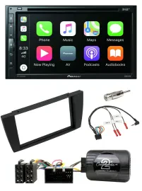 Pioneer DVD 2DIN Lenkrad DAB Bluetooth USB Autoradio für Jaguar X-Type S 2003-20