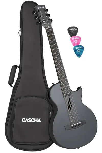 CASCHA CGACF1-BK Carbon Fiber Akustik-Gitarre